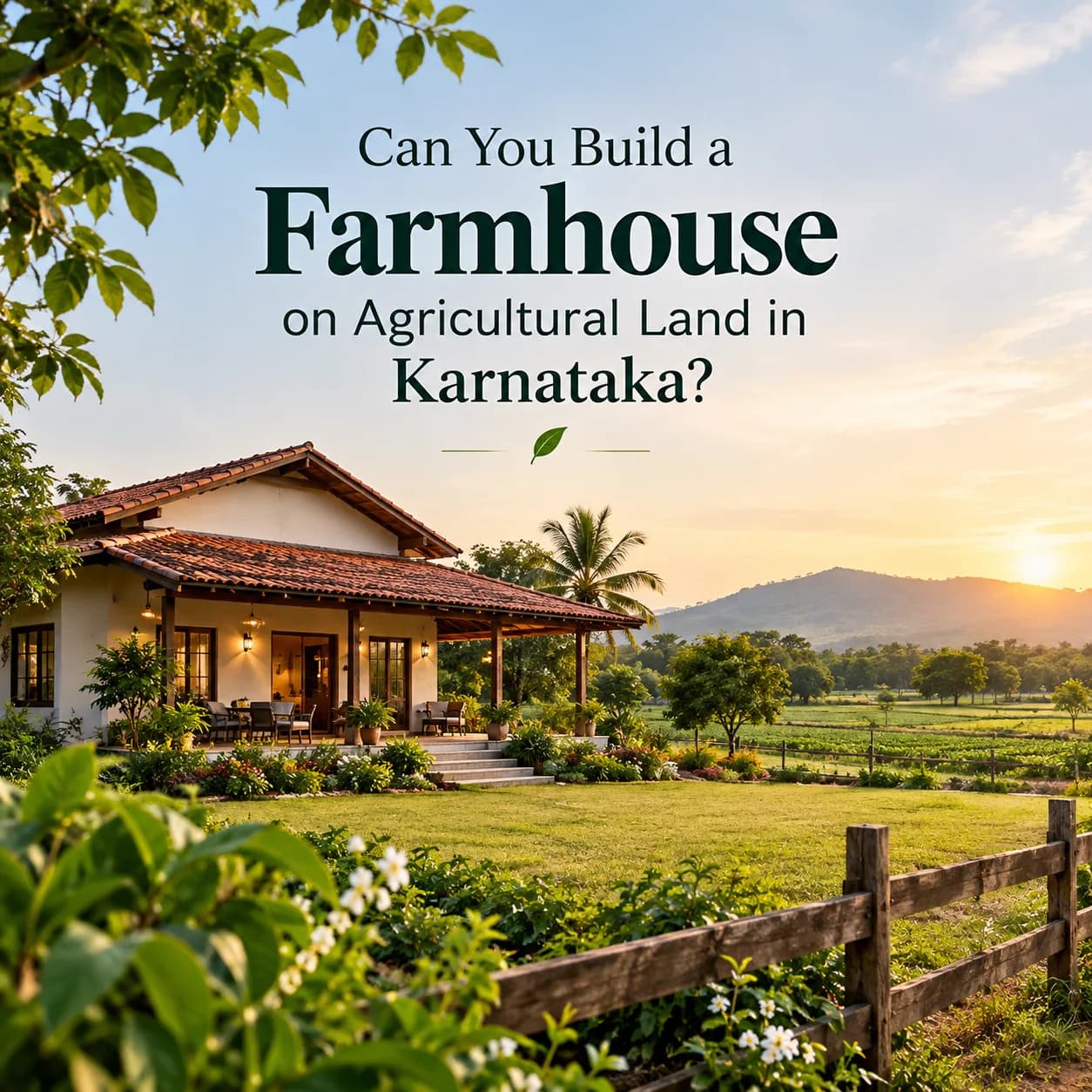 Can You Build a Farmhouse on Agricultural Land in Karnataka