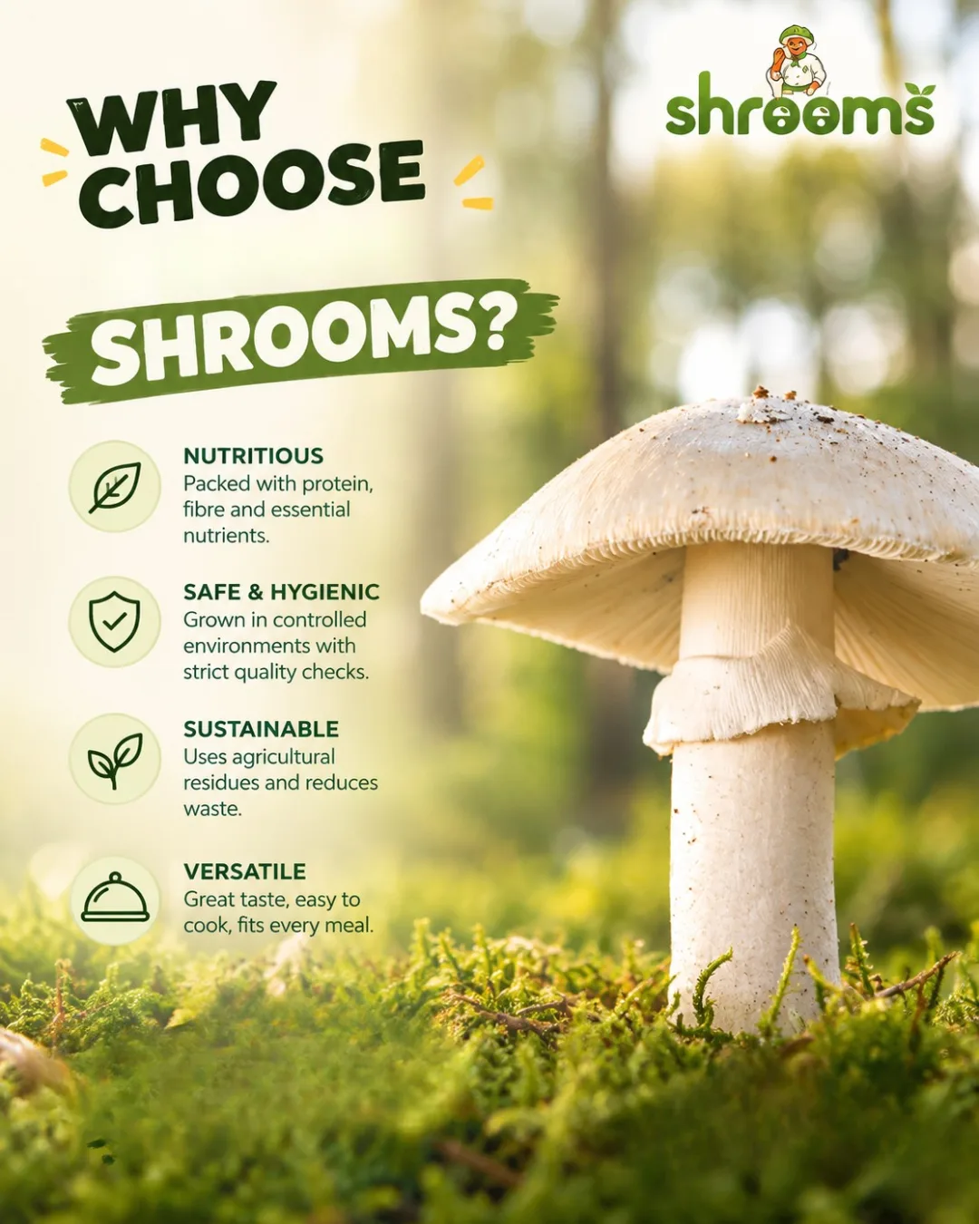 Why Choose SHROOMS? | Mushroom farming in Karnataka